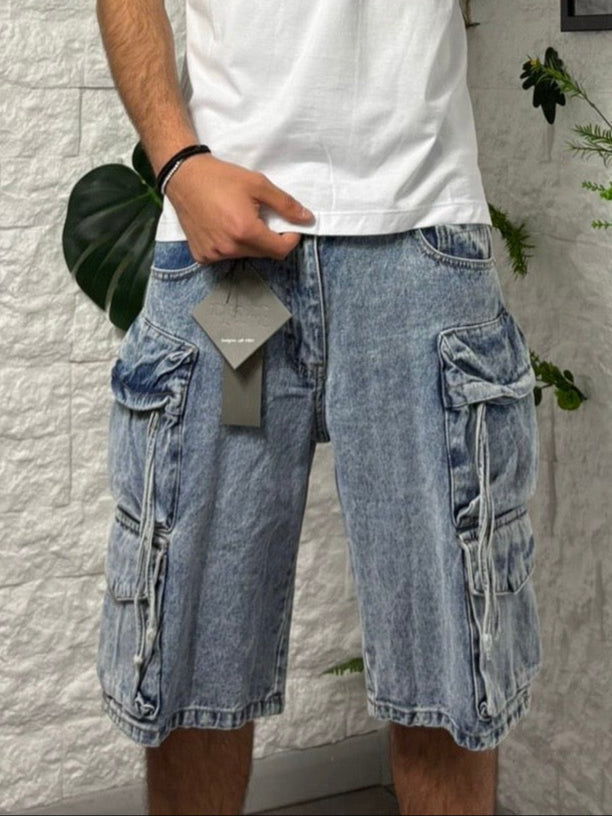 Pantaloncino in jeans cargo M5-252