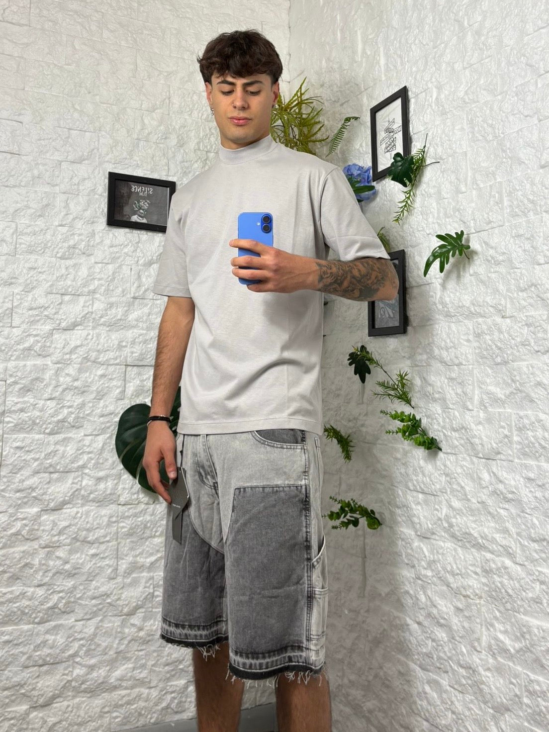 Jeans shorts grey carpenter M5-240