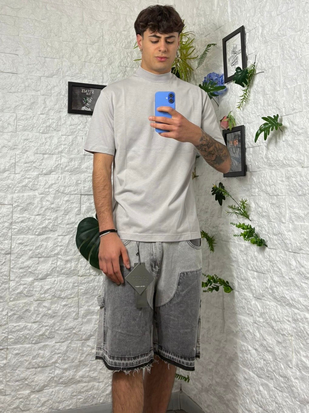 Jeans shorts grey carpenter M5-240