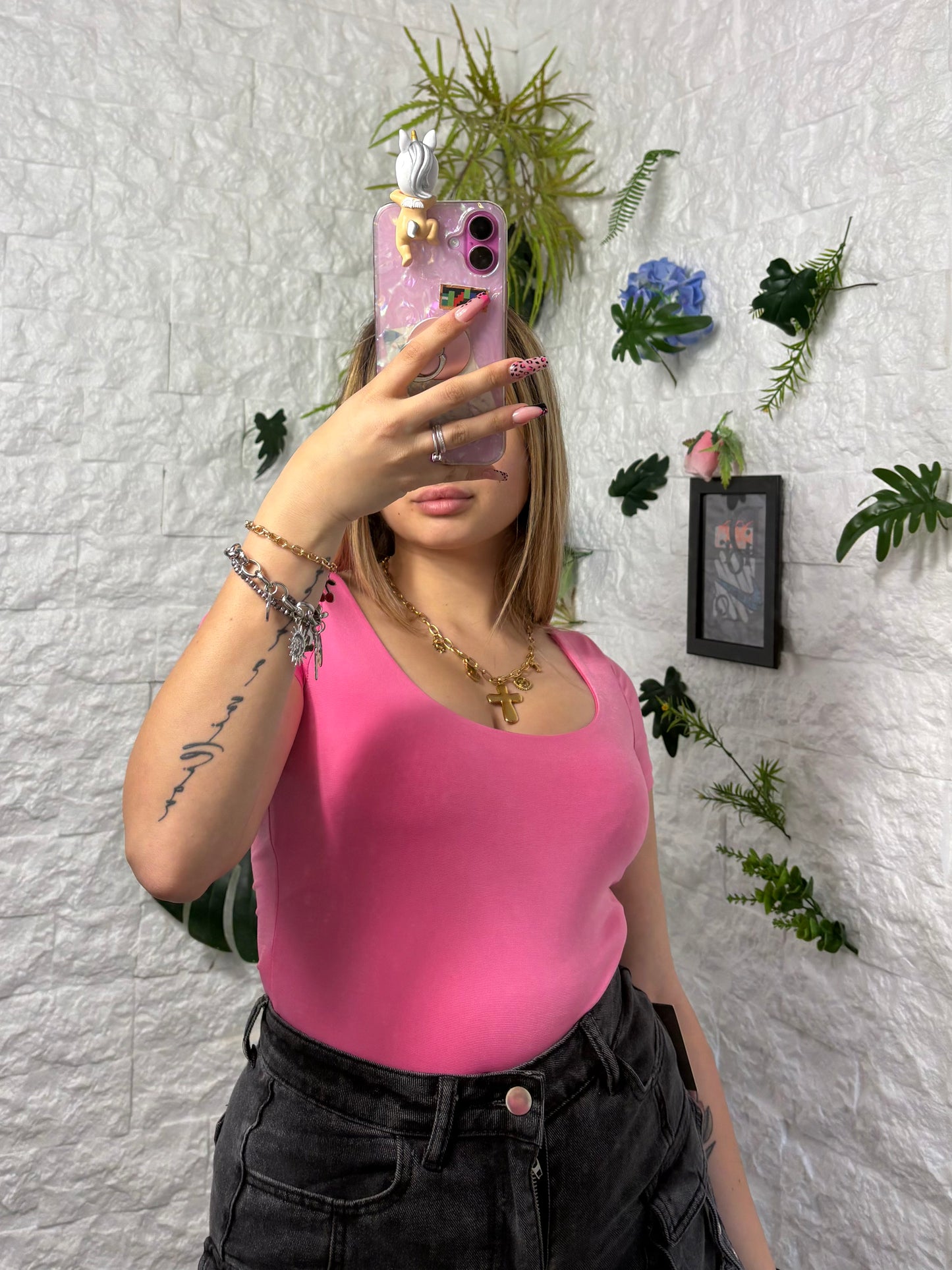 Body maniche corte con scollo lulu