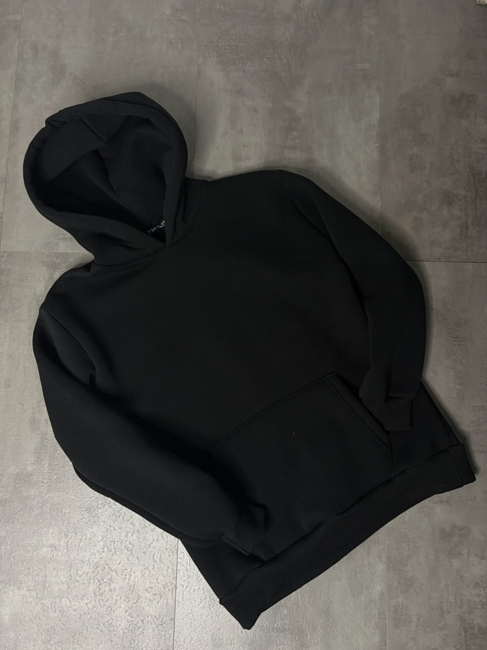 Felpa nera con cappuccio e stampa sneakers "KEEP IT REAL" - FELPATO 10-16 anni