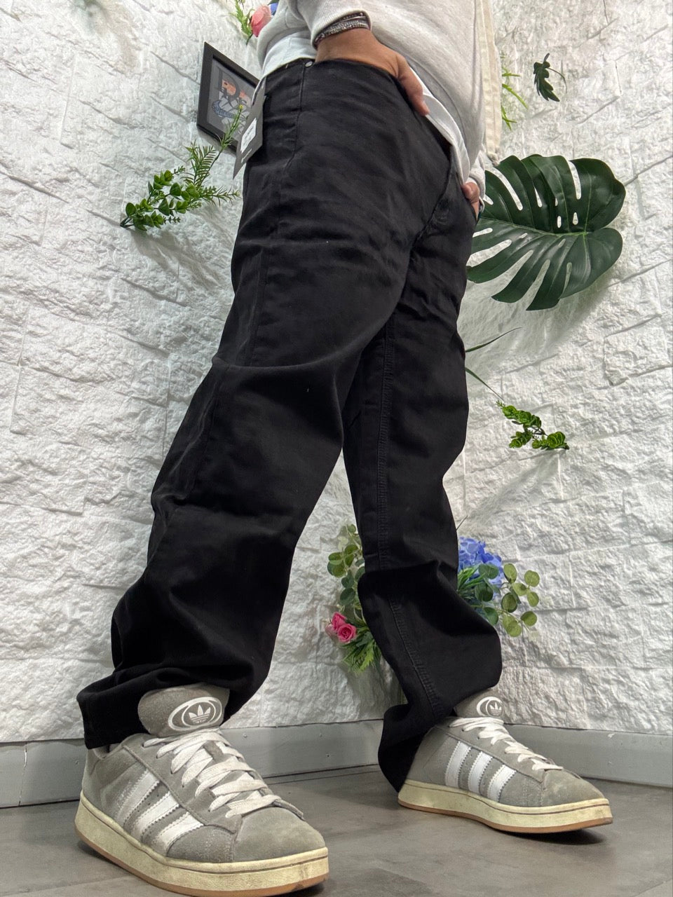 Jeans baggy nero large fit