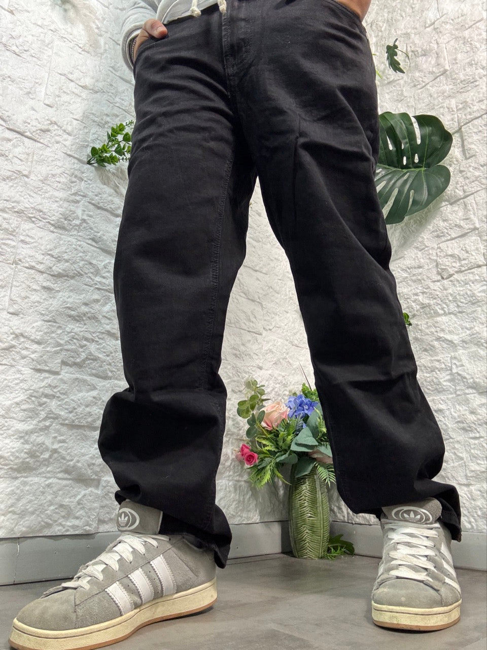 Jeans baggy nero large fit