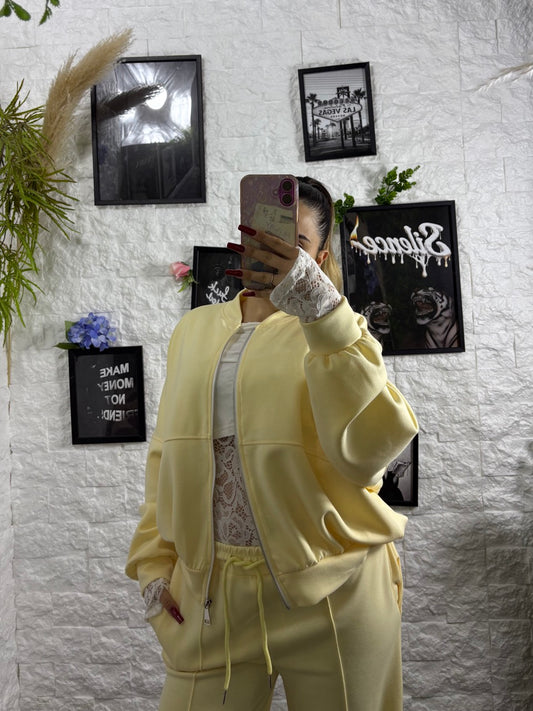 Completo con giacca college zip e pantalone palazzo - GARZATO