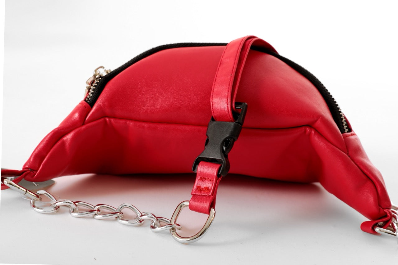 Marsupio rosso con zip