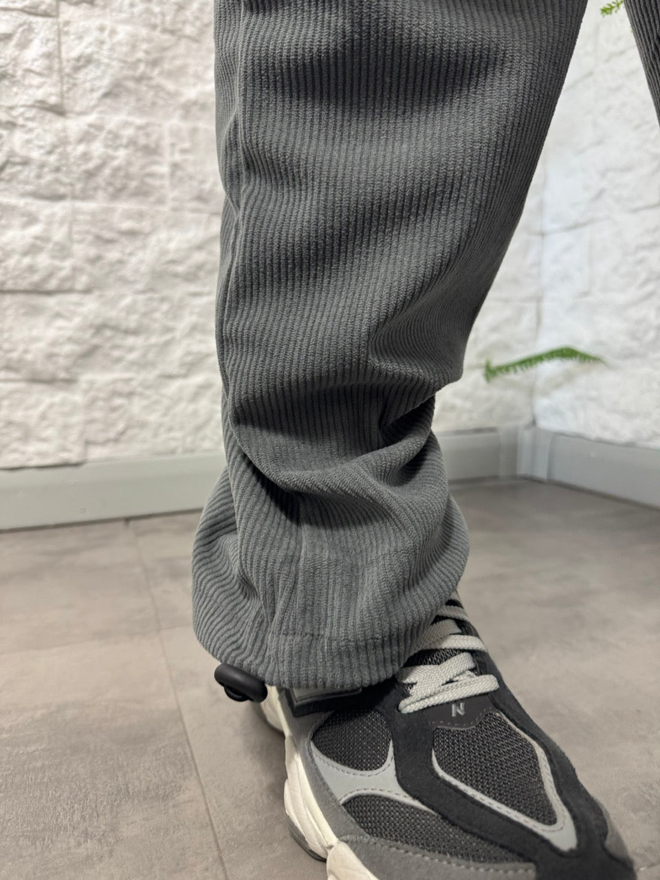 Pantalone cargo a costine grigio piombo con fondo ampio - GARZATO 10-16 anni