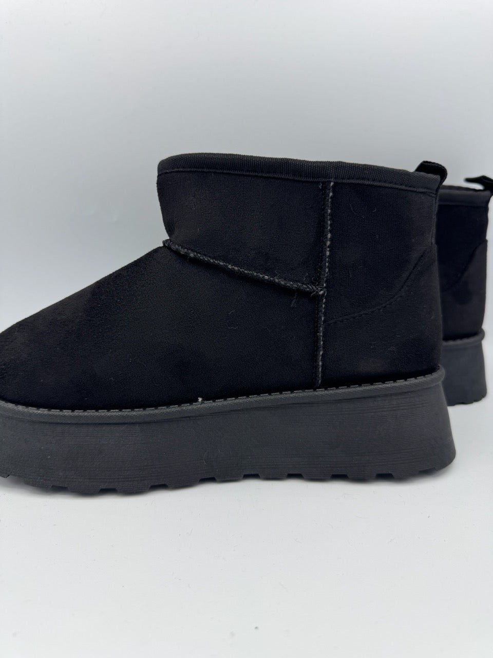 Stivaletto nero platform con caviglia bassa