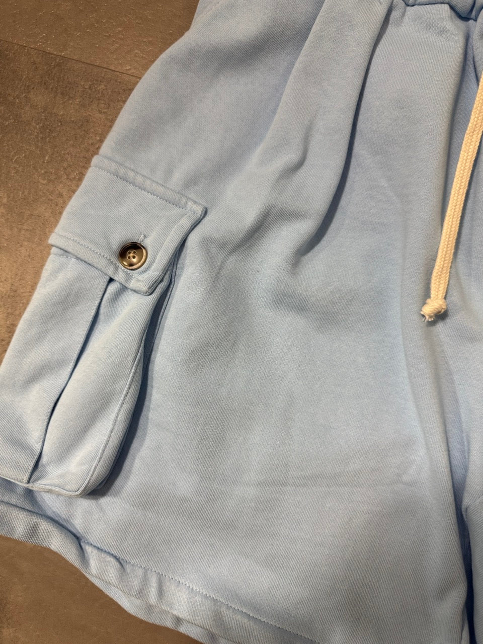 Pantaloncini cargo celeste in cotone 10-16 anni
