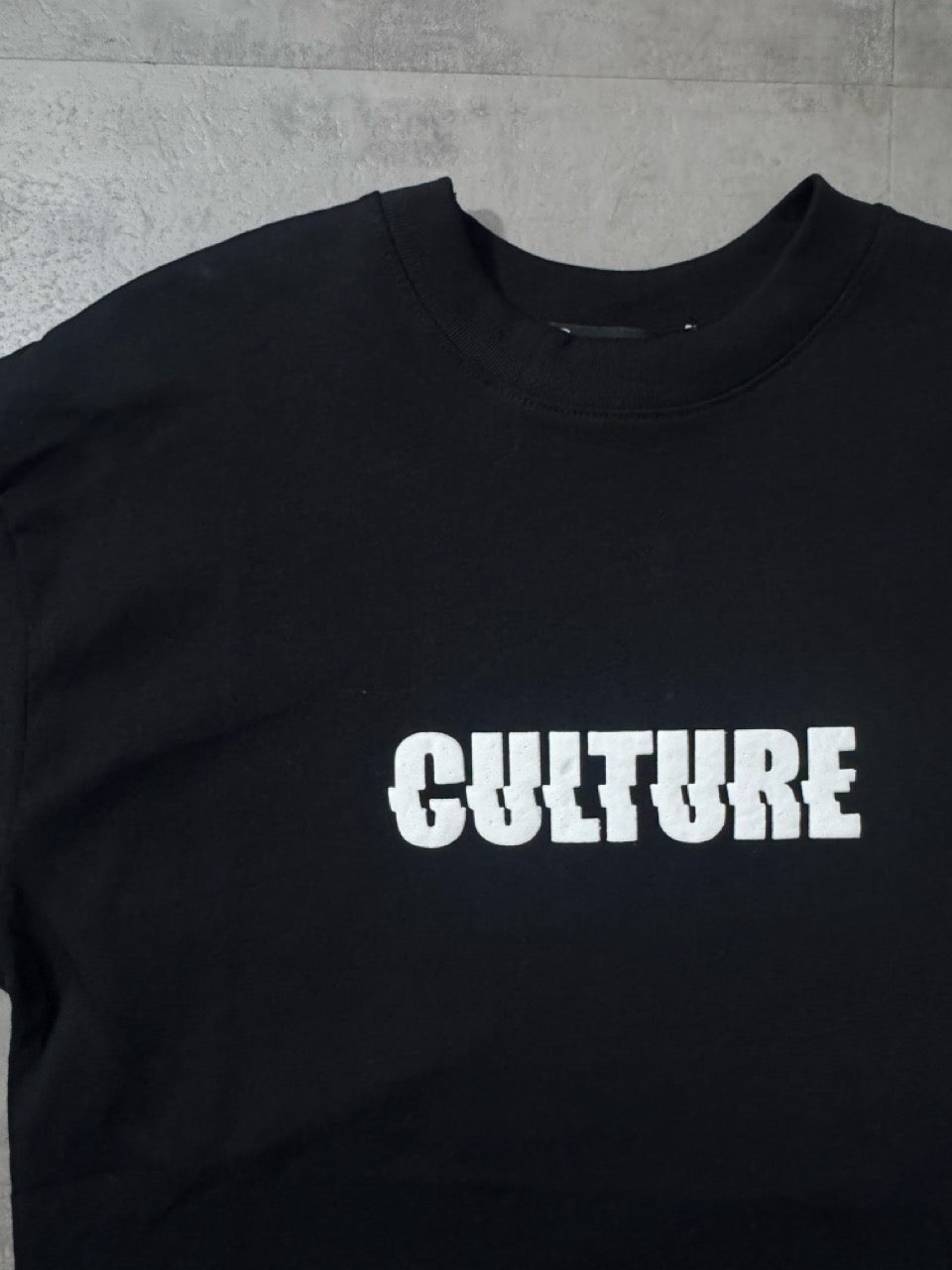 T-shirt nera con stampa scritta "CULTURE" 10-16 anni - OVERSIZE
