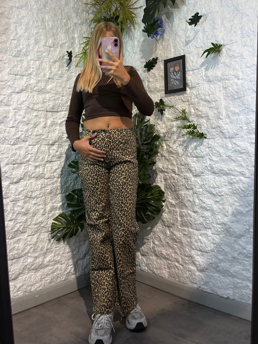 Jeans baggy wide leg maculati in denim 8-16 anni