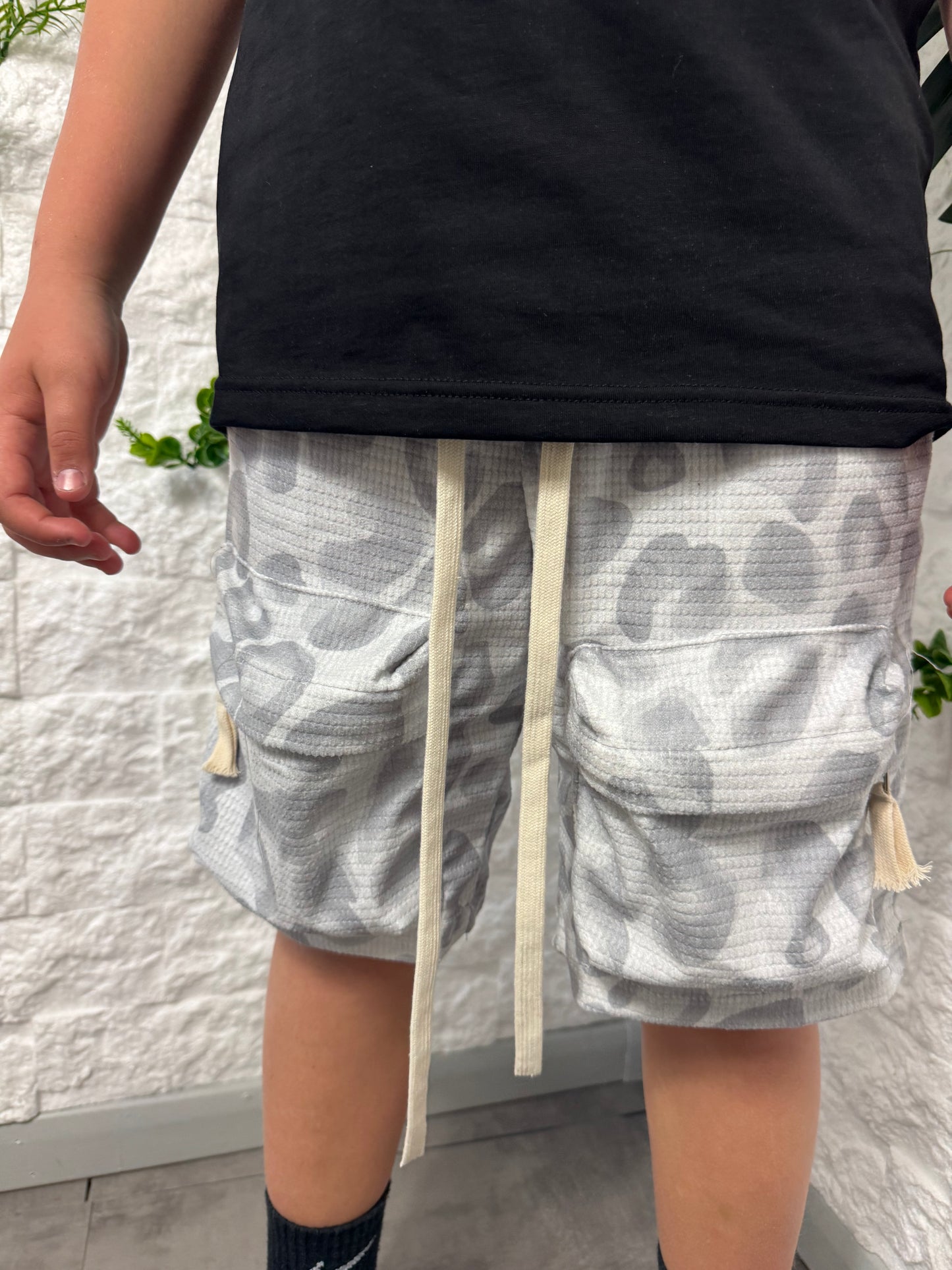 Pantaloncino cargo leopardato  10-16 anni39-B821
