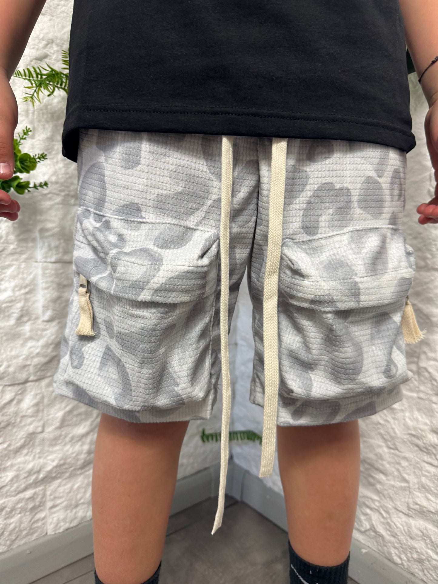 Pantaloncino cargo leopardato  10-16 anni39-B821