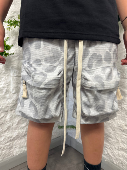 Pantaloncino cargo leopardato  10-16 anni39-B821