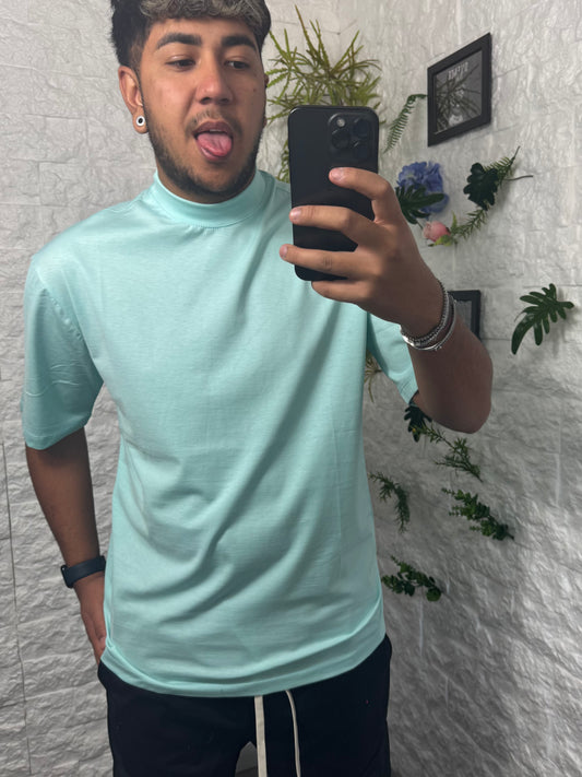 T-shirt a mezzo collo alto tiffany 80303