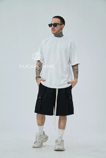 Shorts cargo sartoriale in jeans 404007