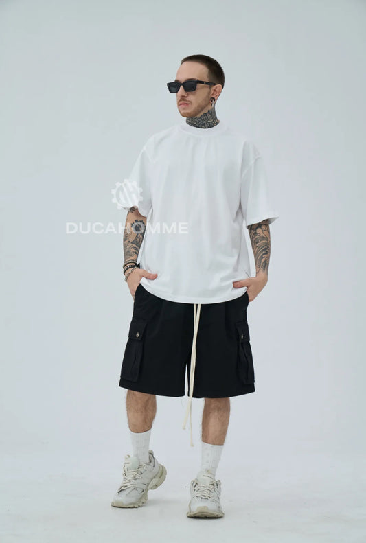 Shorts cargo sartoriale in jeans 404007