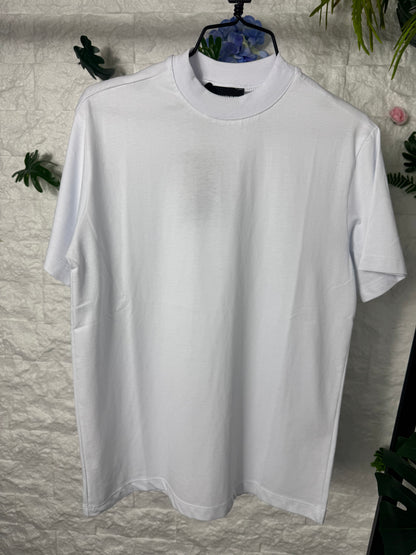 T-shirt a mezzo collo alto bianco 10-16 anni 0021PLUS