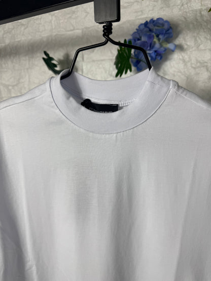 T-shirt a mezzo collo alto bianco 10-16 anni 0021PLUS