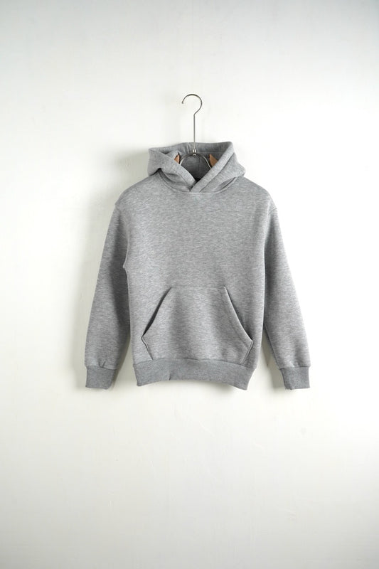 Felpa grigio con cappuccio e tasca frontale - FELPATO 1016 anni