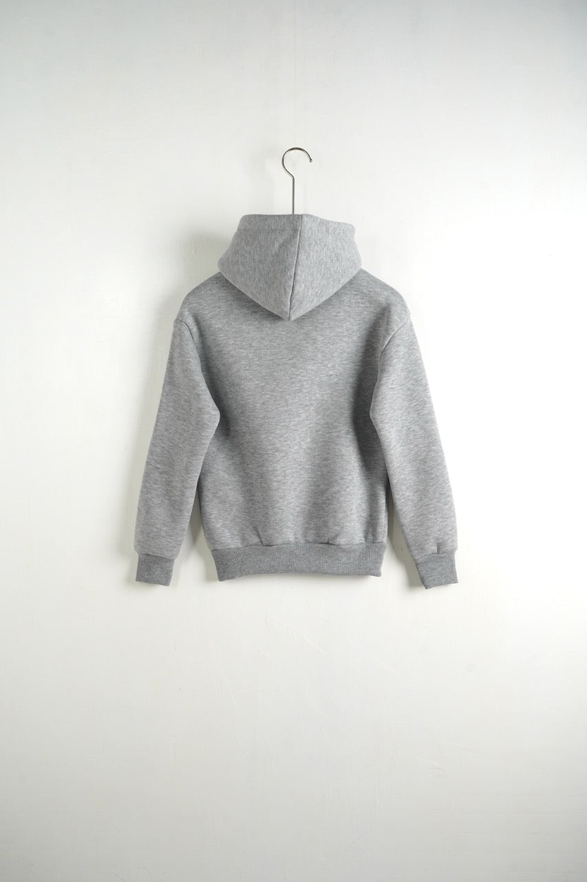 Felpa grigio con cappuccio e tasca frontale - FELPATO 10-16 anni