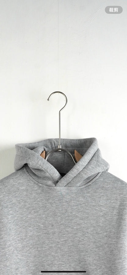 Felpa grigio con cappuccio e tasca frontale - FELPATO 10-16 anni