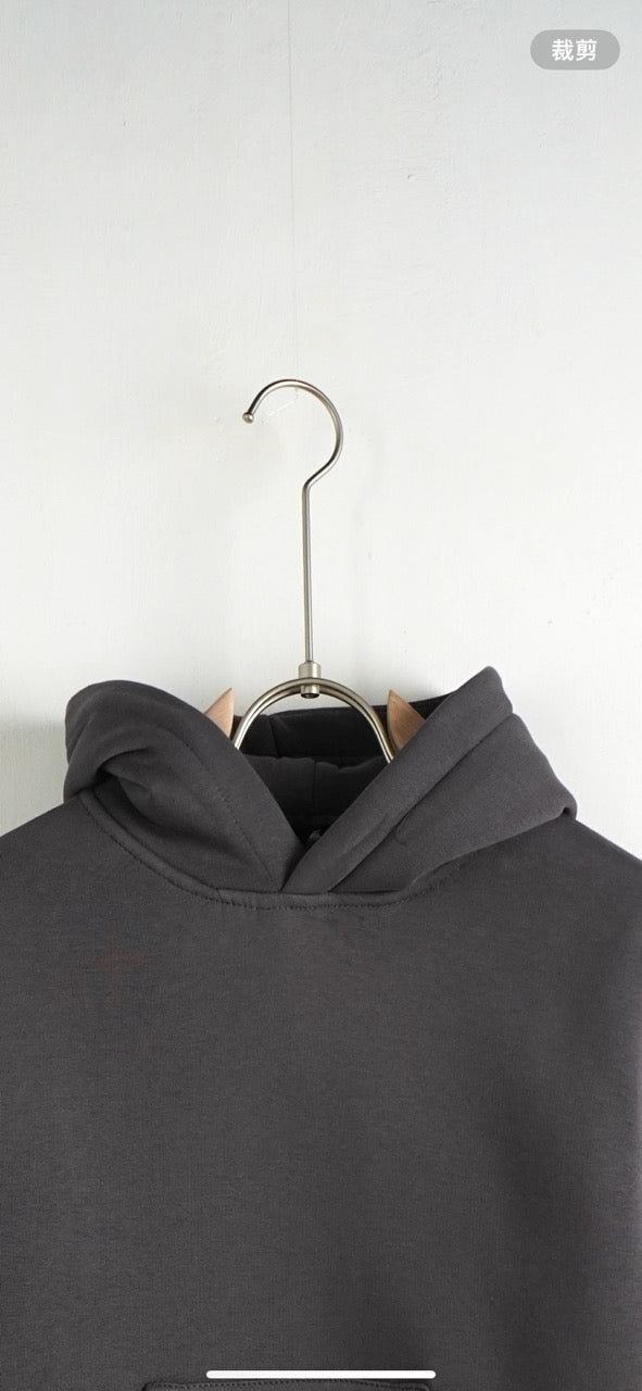 Felpa grigio piombo con cappuccio e tasca frontale - FELPATO 10-16 anni