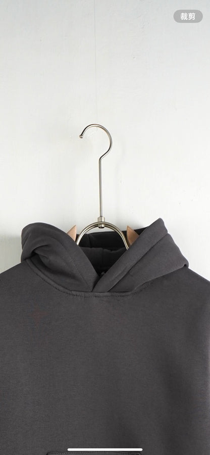 Felpa grigio piombo con cappuccio e tasca frontale - FELPATO 10-16 anni