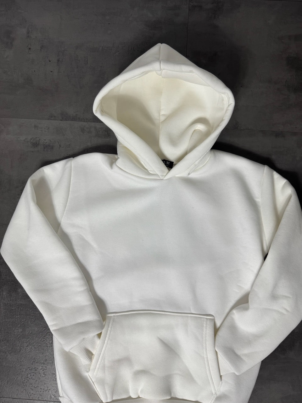 Felpa in doppio cotone felpato bianca con stampa con angeli