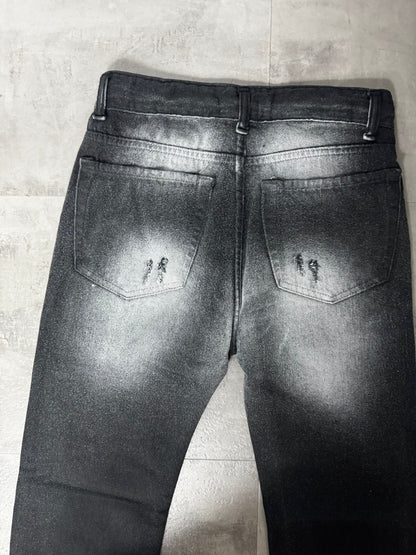 Jeans skinny nero slavato con strappi 10-16 anni