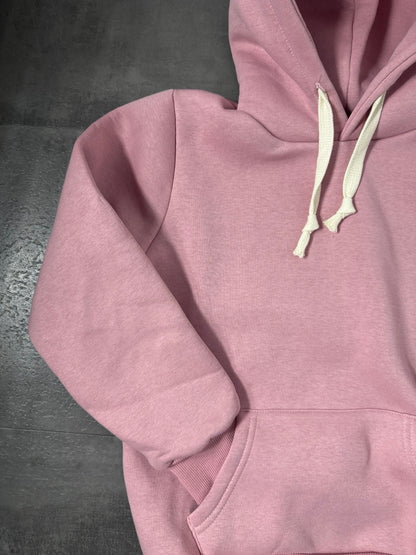 Felpa rosa cipria in tinta unita - FELPATO 10-16 anni