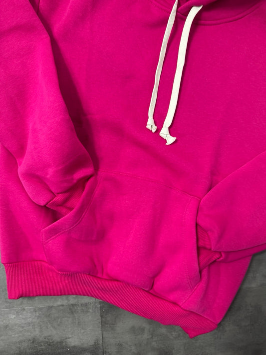 Completo fucsia in tinta unita con pantalone a fondo ampio - FELPATO 10-16 anni