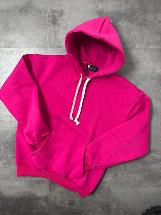 Completo fucsia in tinta unita con pantalone a fondo ampio - FELPATO 10-16 anni