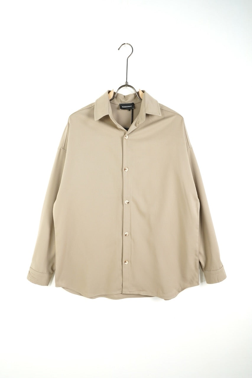 Camicia beige OVERSIZE a manica lunga