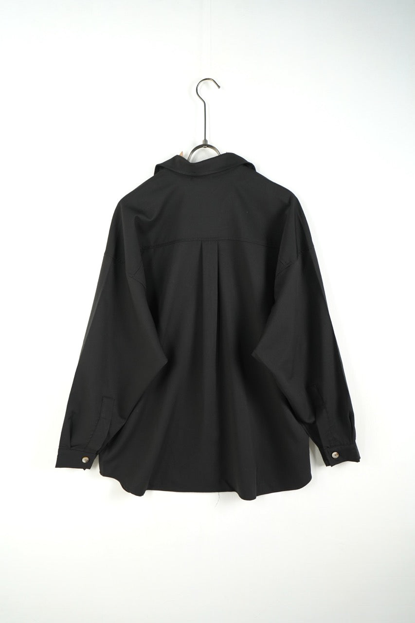 Camicia nera OVERSIZE a manica lunga