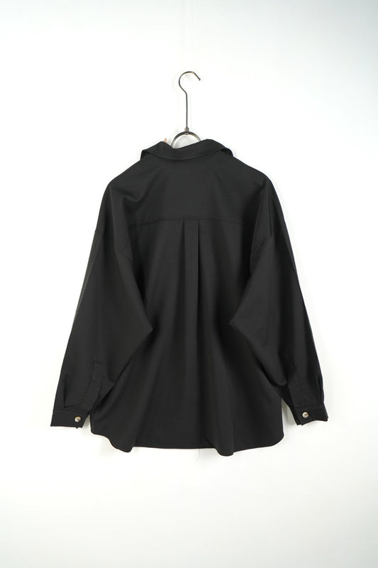 Camicia nera OVERSIZE a manica lunga