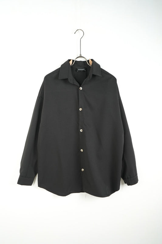 Camicia nera OVERSIZE a manica lunga