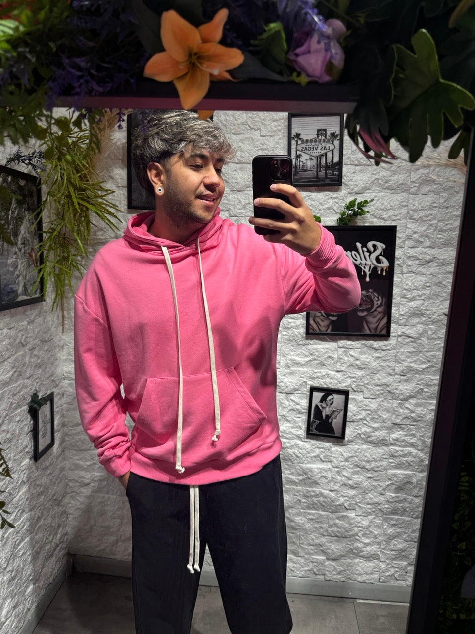 Felpa rosa con cappuccio - GARZATA