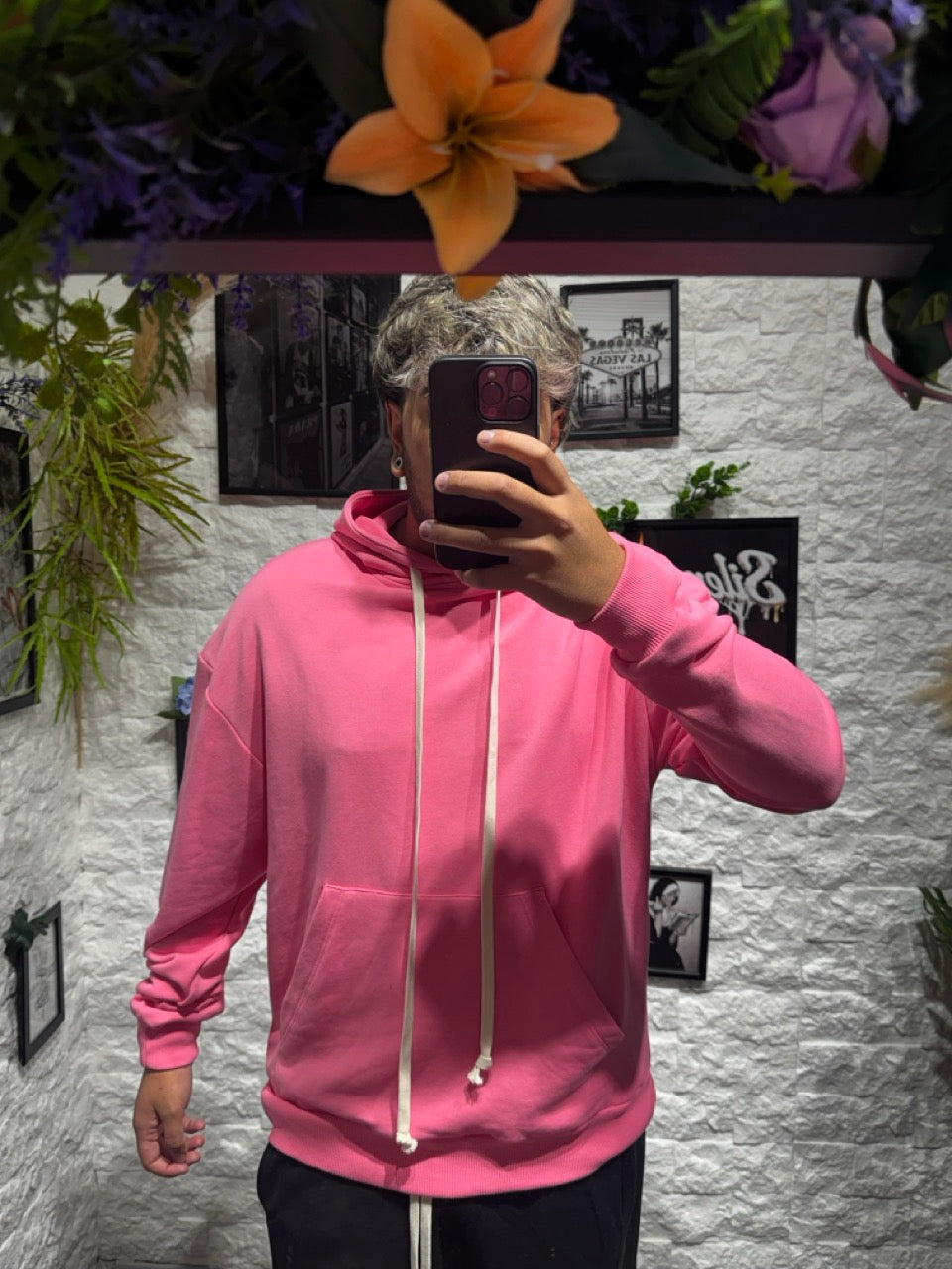 Felpa rosa con cappuccio - GARZATA