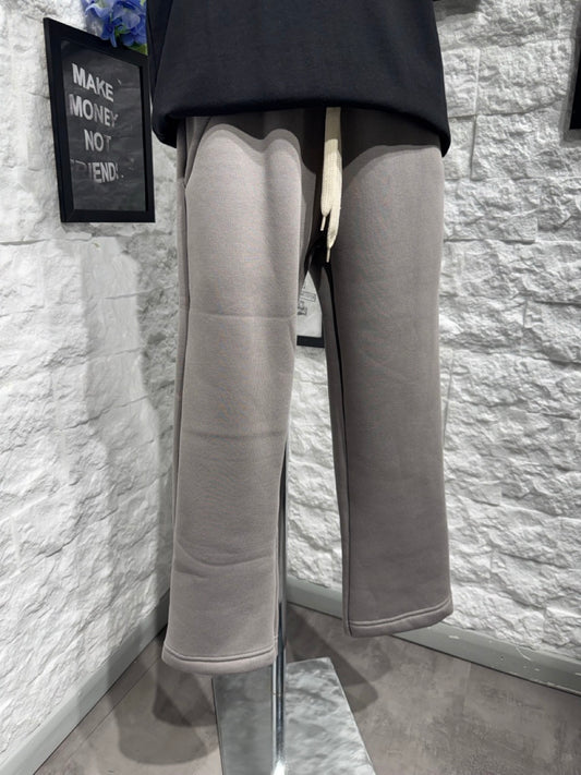 Pantalone grigio ferro in tuta con fondo ampio - FELPATO 10-16 anni