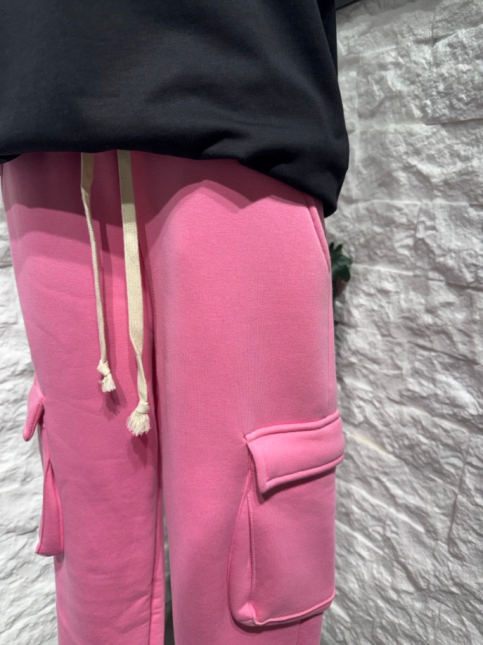 Pantalone cargo rosa bubble in tuta con tasconi - FELPATO 10-16 anni