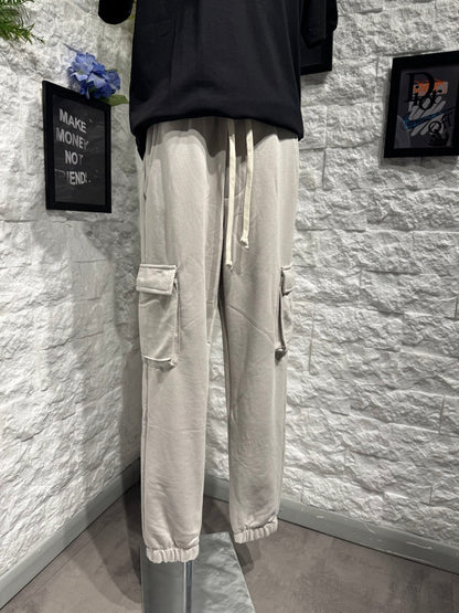 Pantalone cargo grigio ghiaccio con tasconi - GARZATO 10-16 anni
