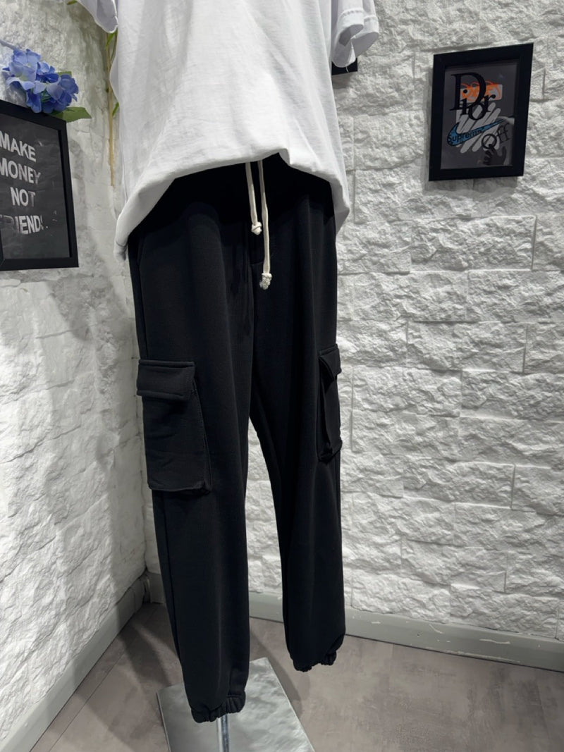 Pantalone cargo nero con tasconi - GARZATO 10-16 anni