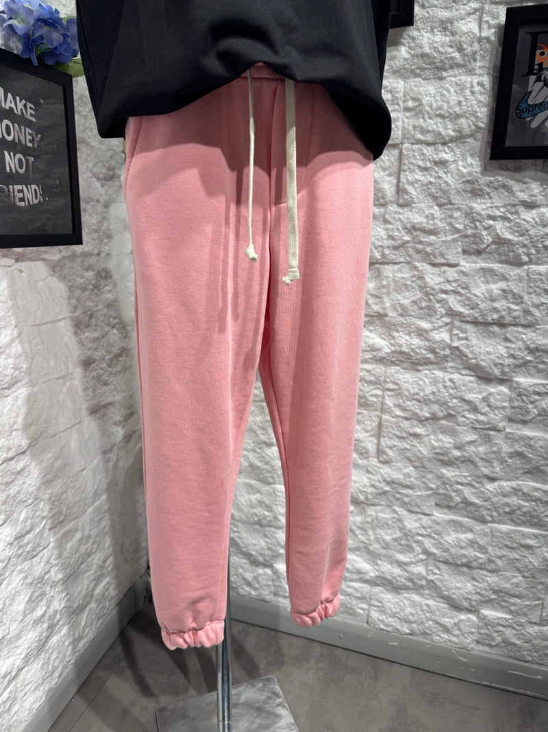 Pantalone jogger rosa chiaro con laccio lungo - GARZATO 10-16 anni
