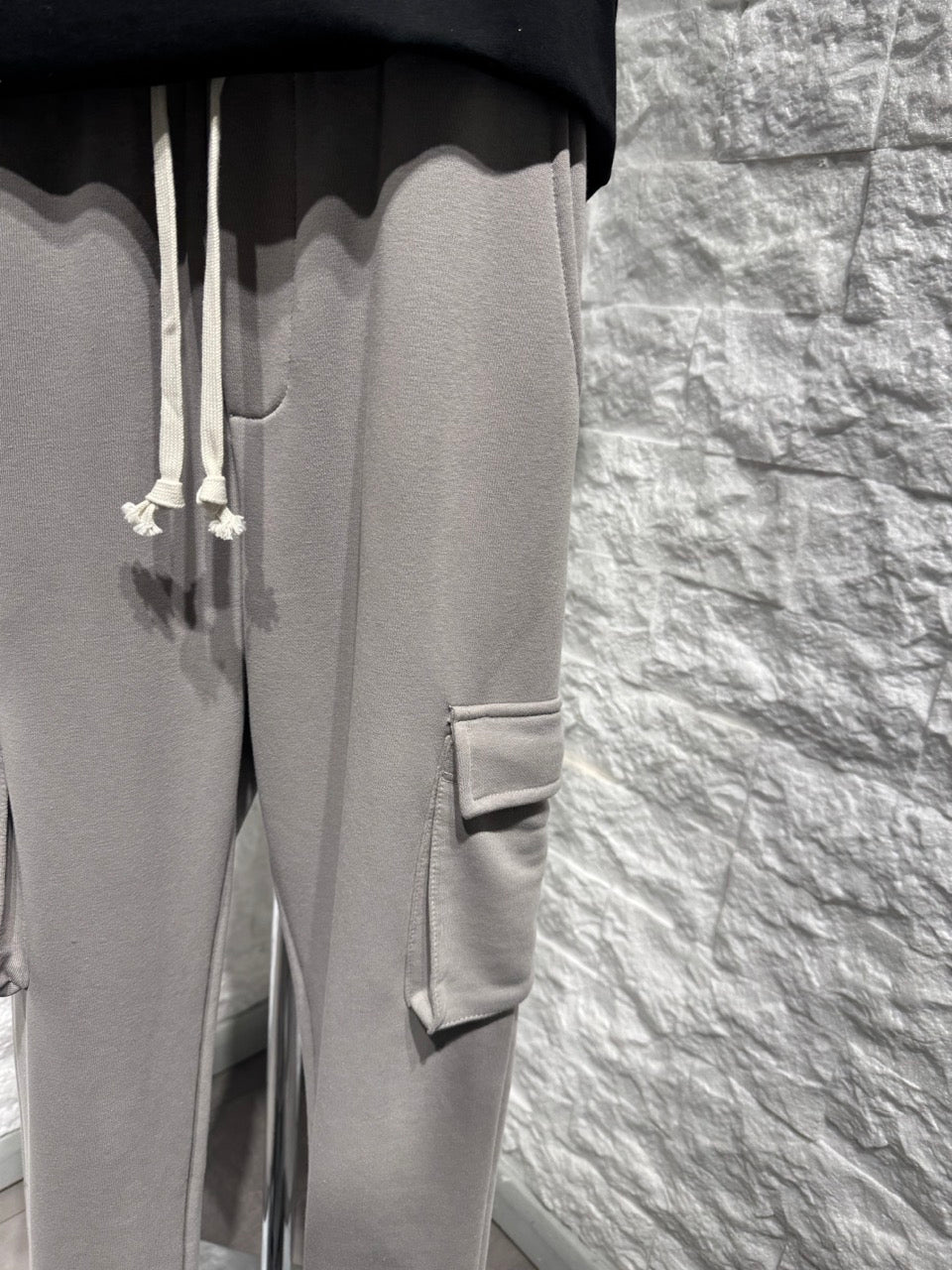 Pantalone cargo grigio campus con laccio lungo - GARZATO 10-16 anni