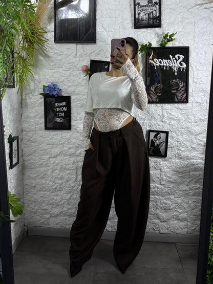 Pantalone balloon con pences - OVERSIZE