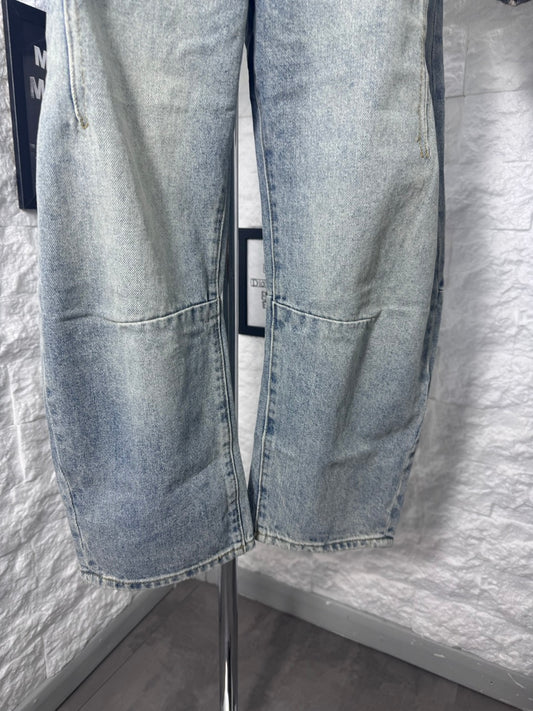 Jeans balloon azzurro chiaro in denim slavato 8-16 anni