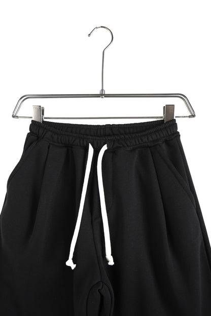 Pantaloncino jort in tuta nero tinta unita - OVERSIZE 10-16 anni