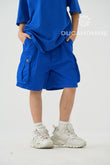 Bermuda cargo blu royal con tasche laterali 8-16 anni