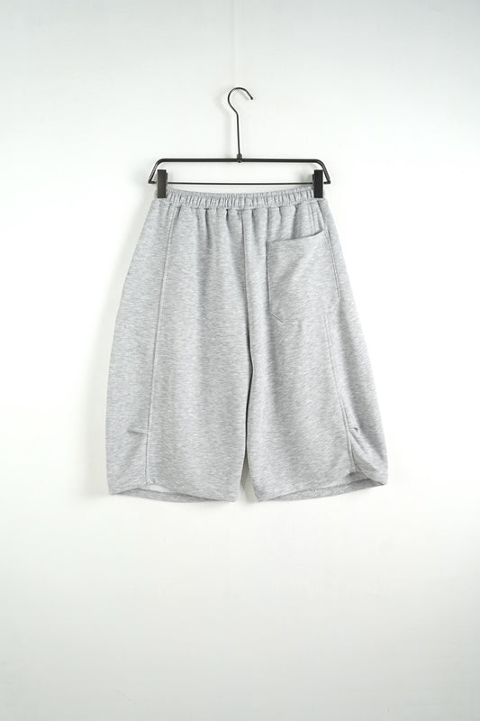 Bermuda uomo grigio balloon fit in tinta unita