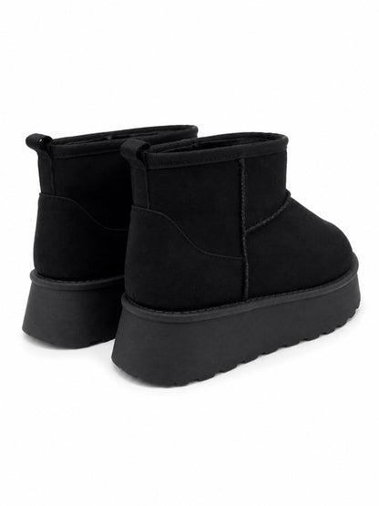 Stivaletto nero basso con suola platform